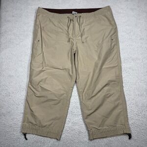Columbia Beige Nylon Capri Pants Fishing Hiking Outdoor Travel Women's Size 1X
